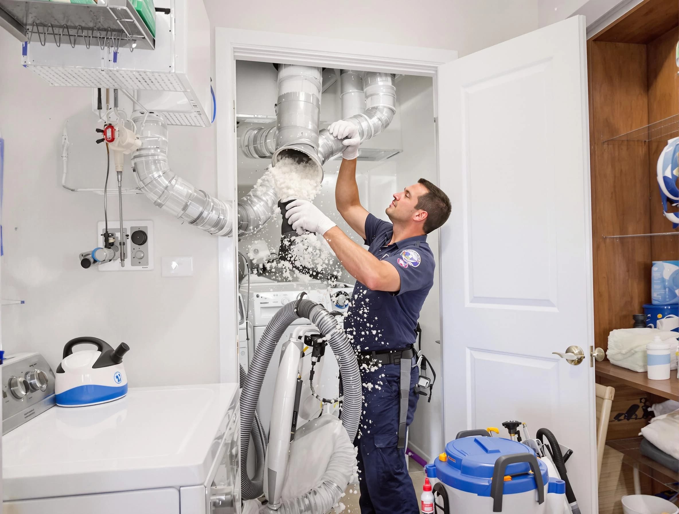 Slaughterville Dryer Vent Cleaning technician delivering thorough residential dryer vent cleaning service in Slaughterville
