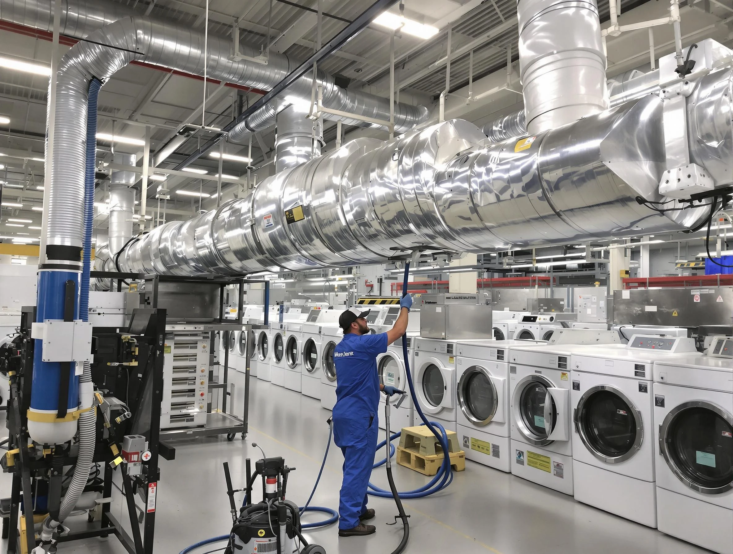 Slaughterville Dryer Vent Cleaning team performing heavy-duty industrial dryer vent cleaning in Slaughterville